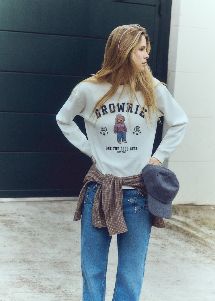 Brownie dog print sweatshirt