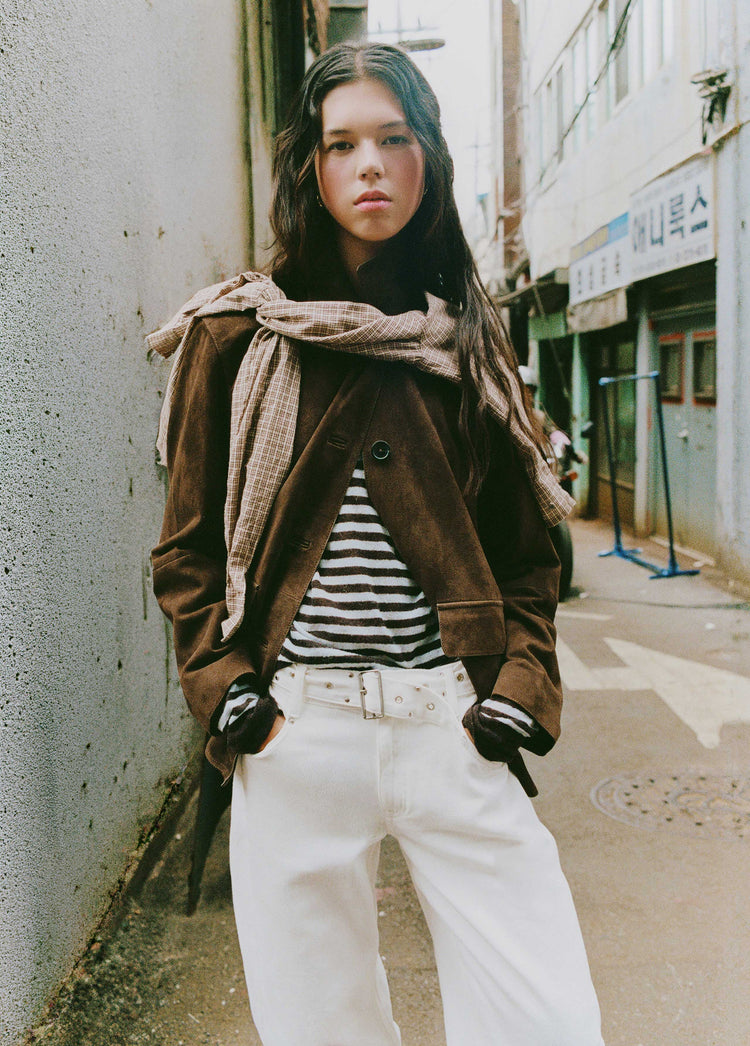 Suede leather jacket