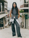 Trousers with zip detail