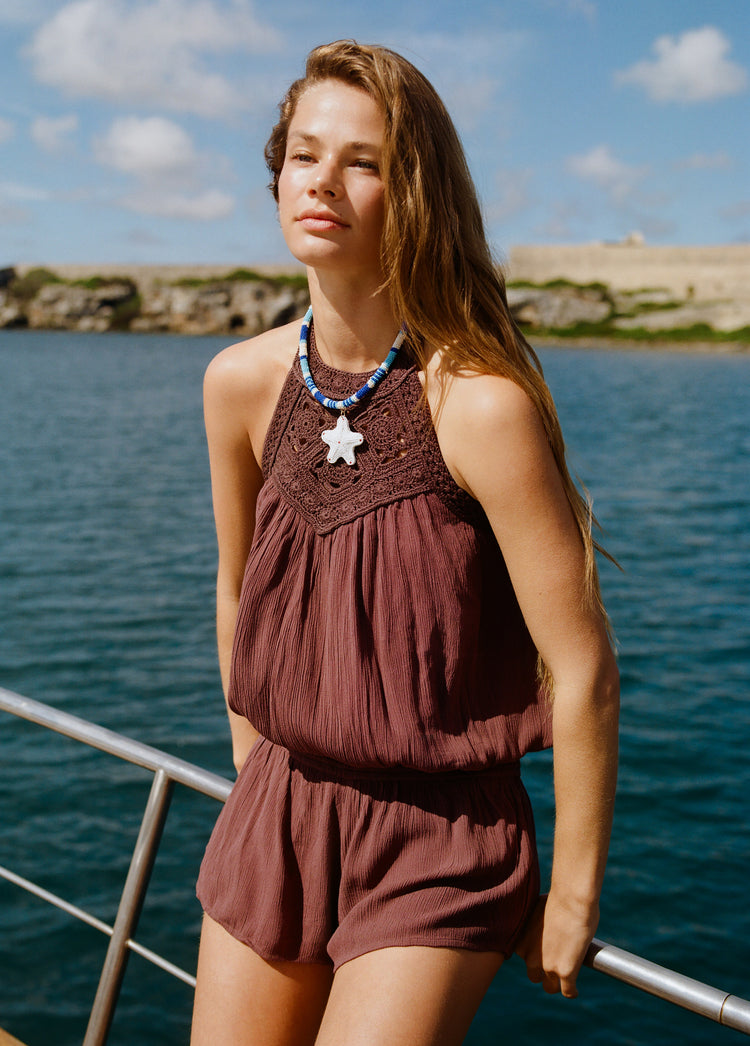 Short crochet jumpsuit
