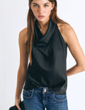 Cascading halter top