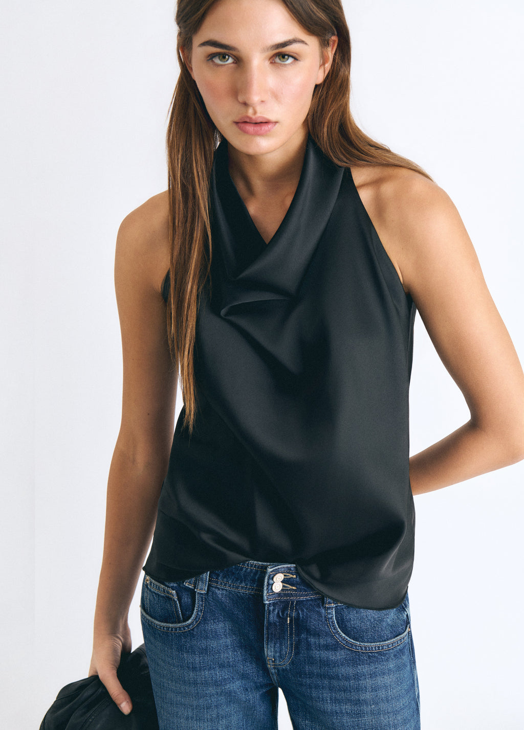Cascading halter top