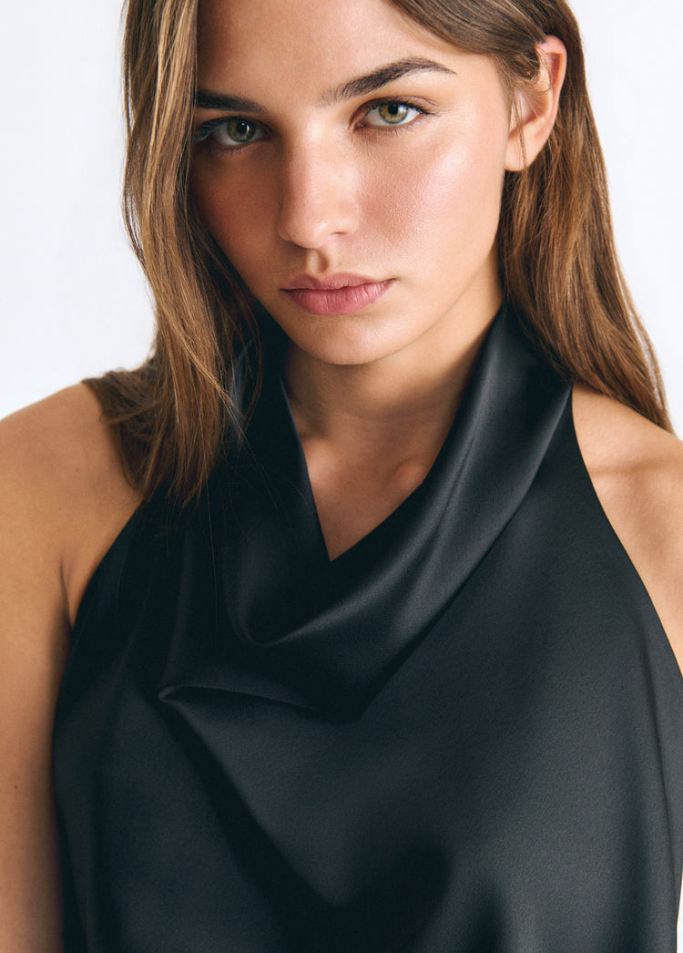 Cascading halter top