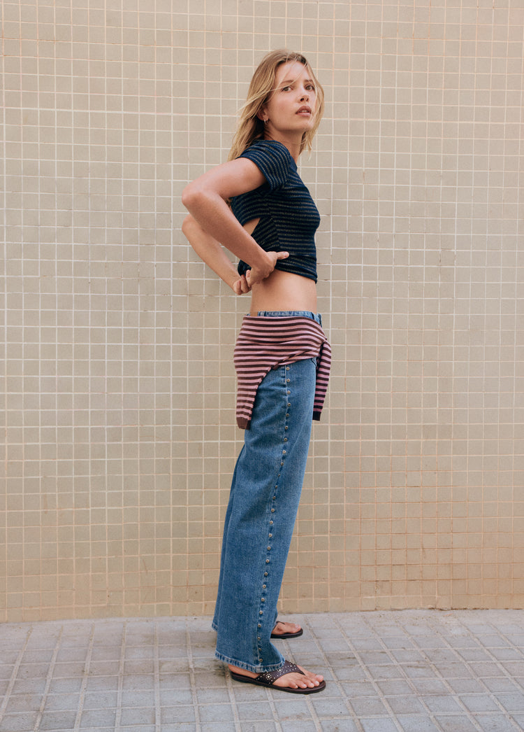 Star patch jeans