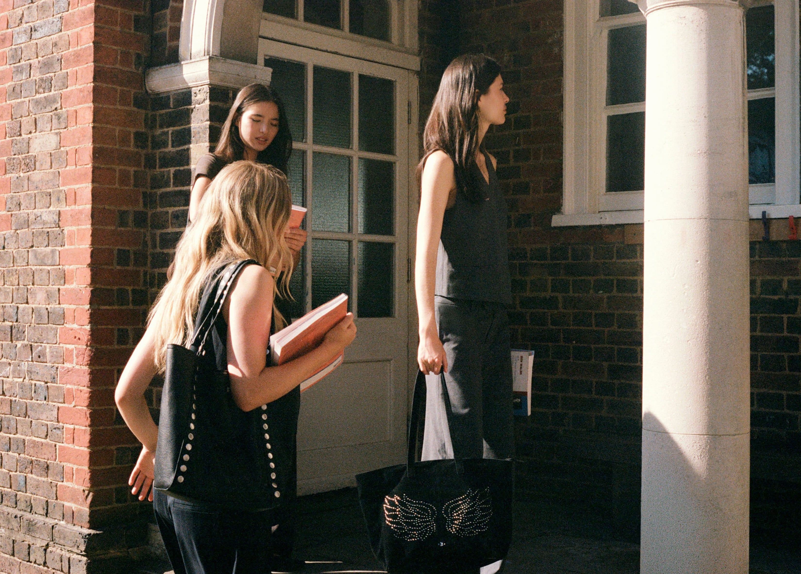 Studded wing shopper bag