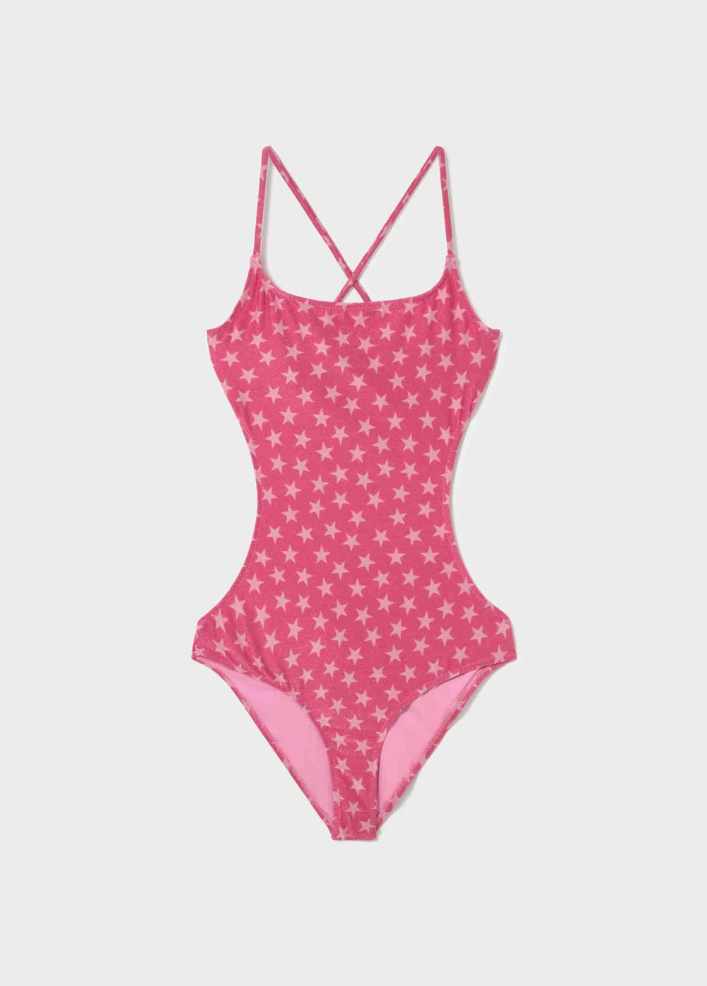 Costume cut out con stelle e filo metallico