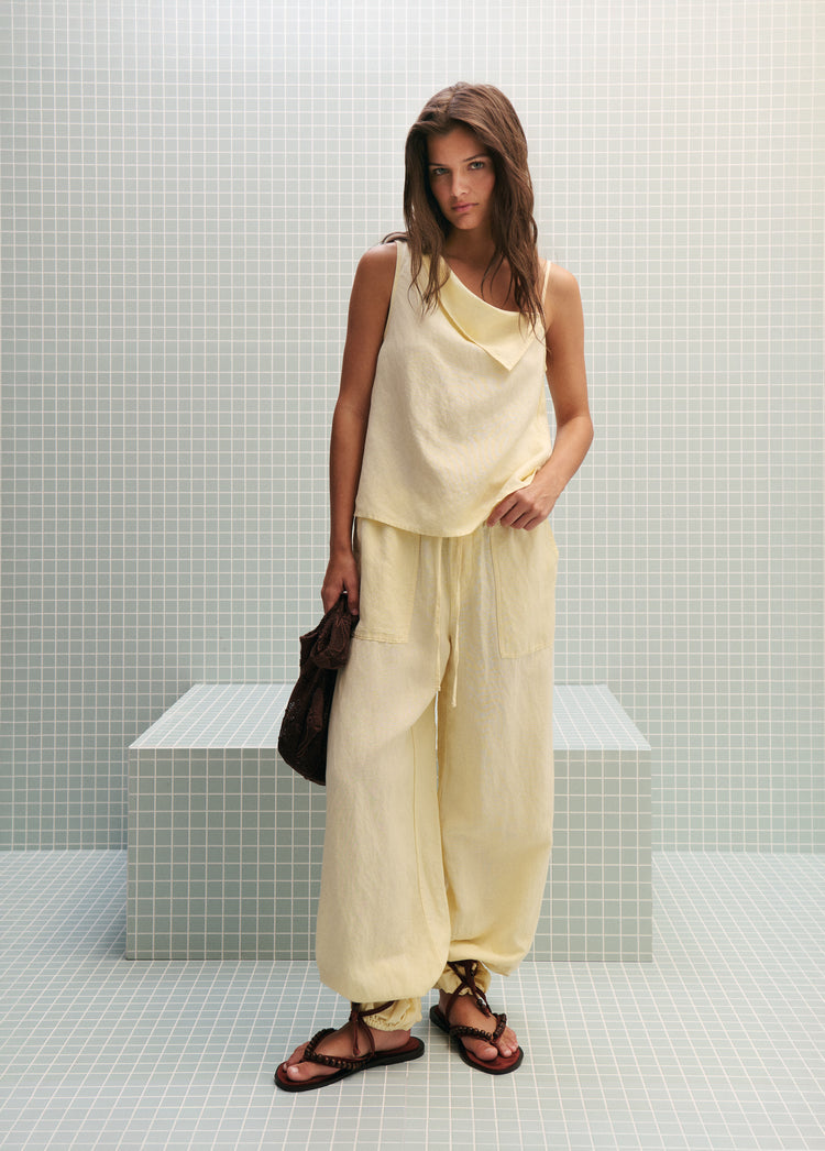 Linen flap top