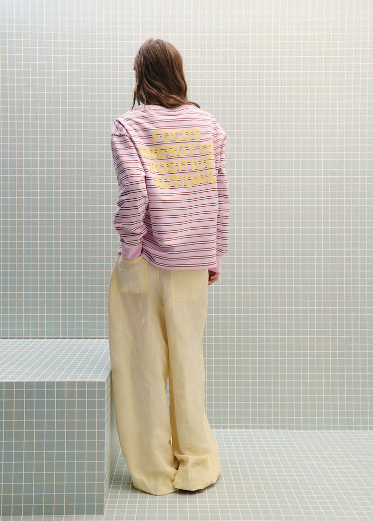 Light sweatshirt striped print