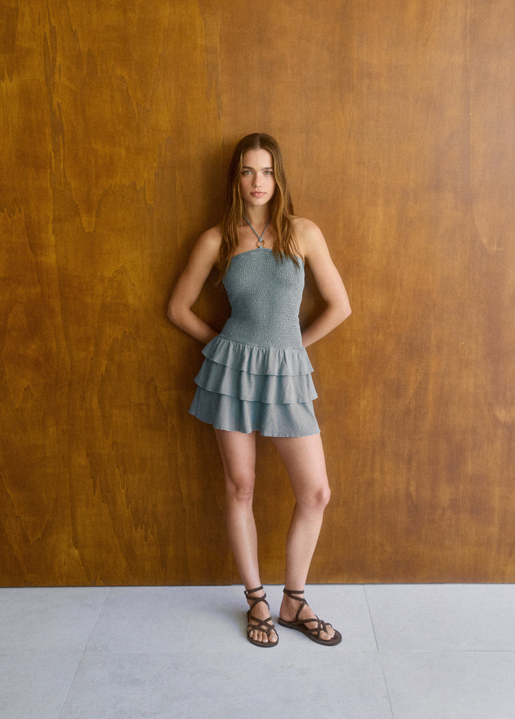 Smocked ruffle dress