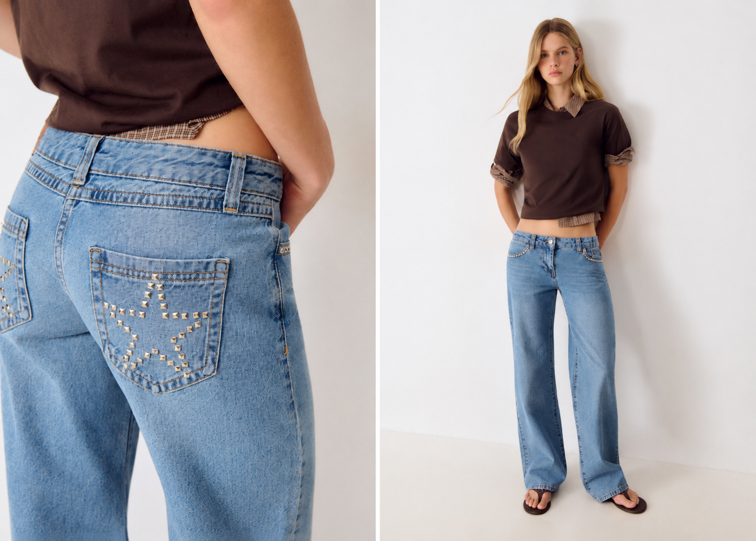 Jeans mit Sternnieten