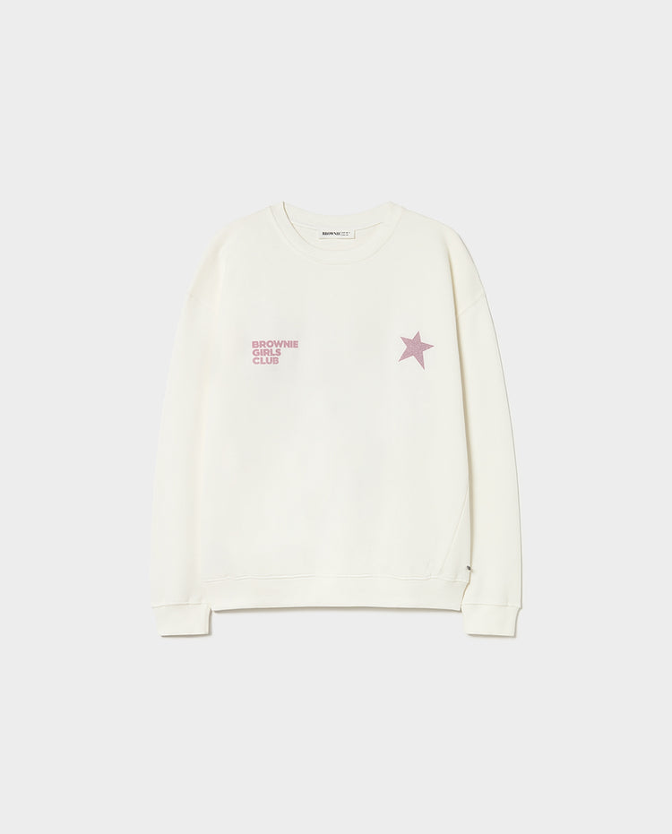 Sudadera print glitter estrella