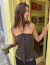 Halter top with dots