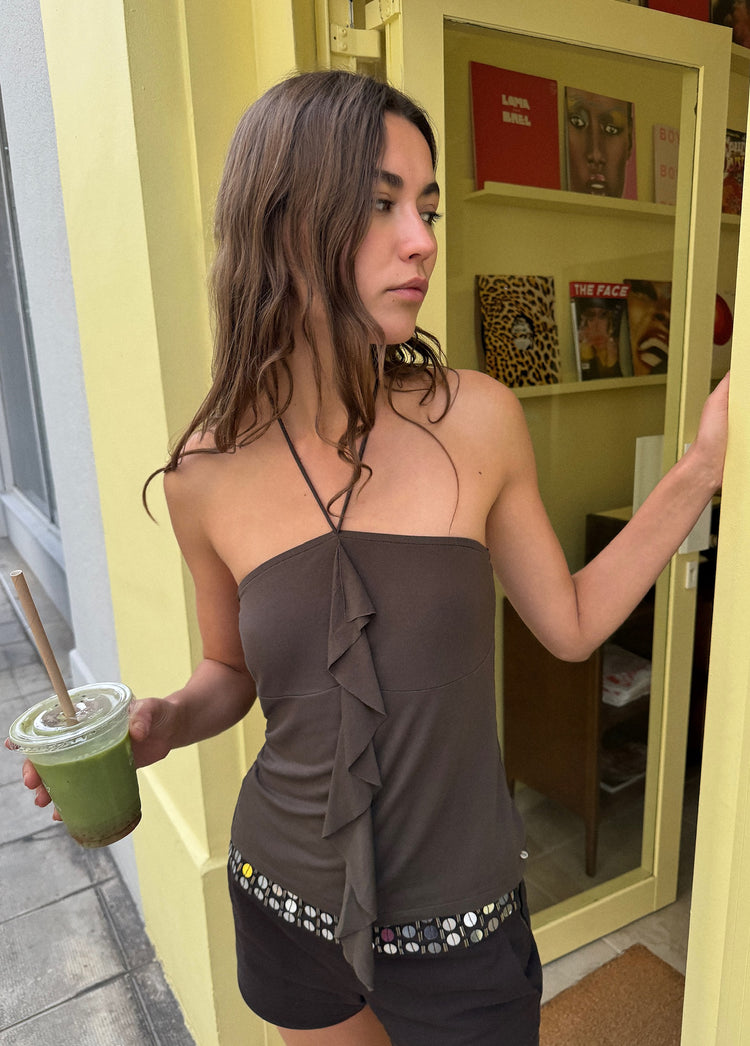 Halter top with dots