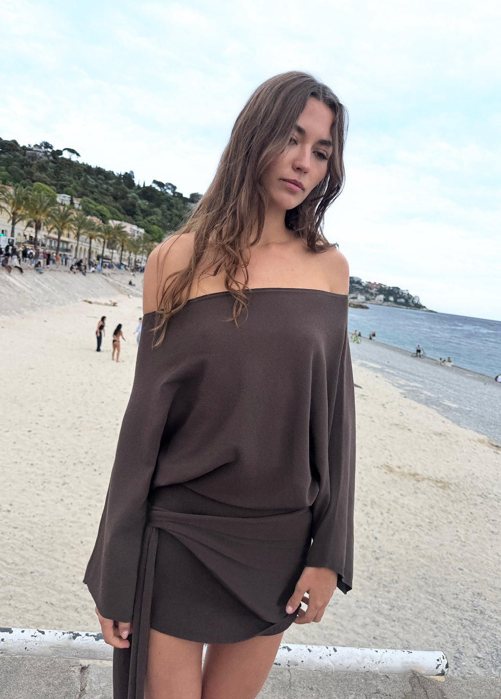 Strickkleid mit Fledermausärmeln
