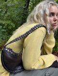 Shoulder bag leather studs