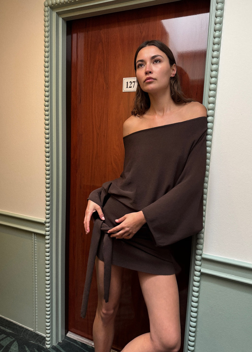 Strickkleid mit Fledermausärmeln