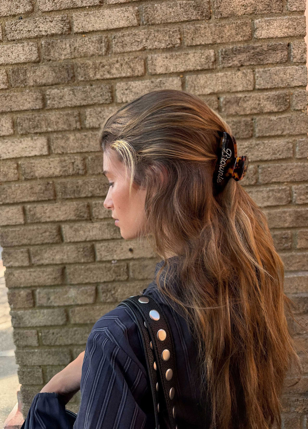 Brownie-haarspeld met strass