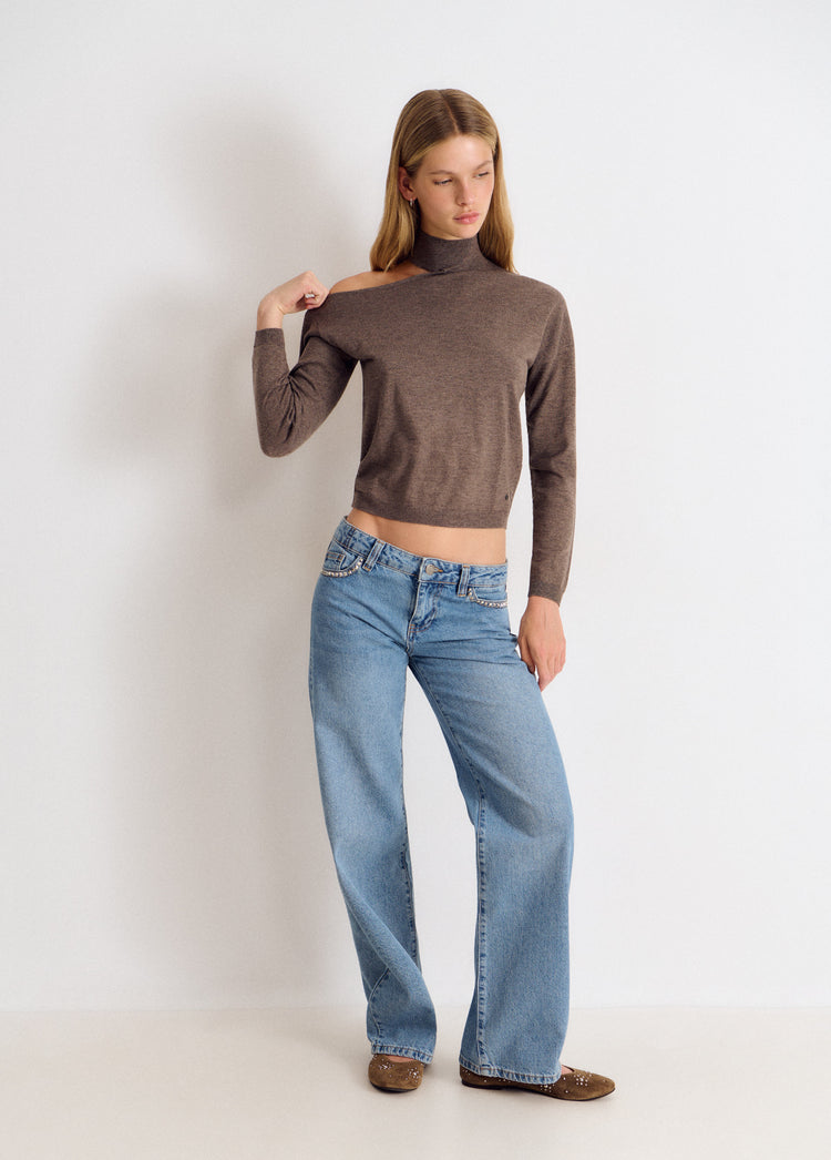 Maglione sottile con cut-out