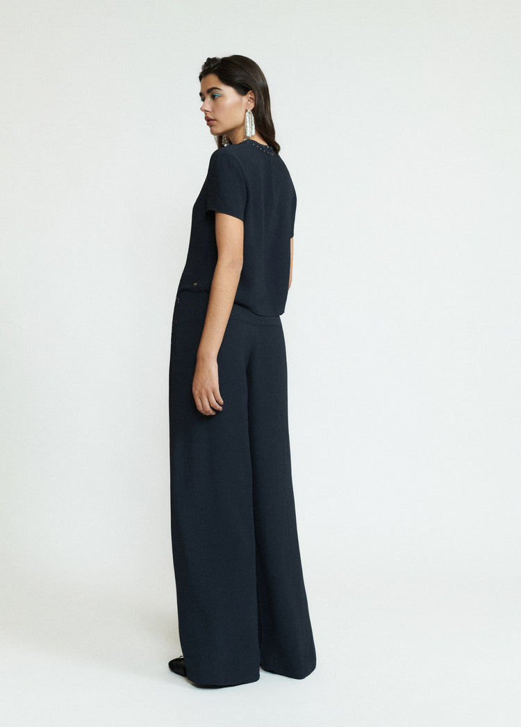 Long studded trousers