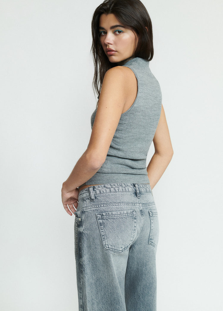 Top frunce tachas