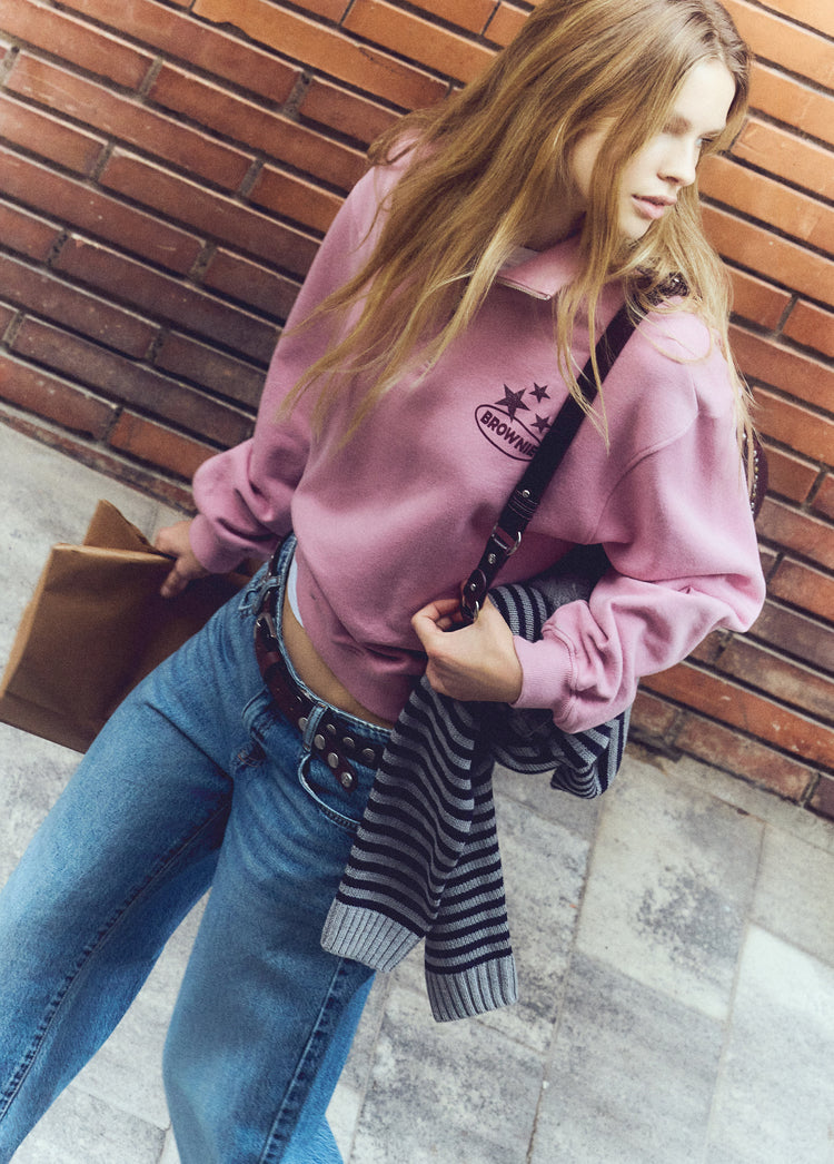 Sudadera cremallera print