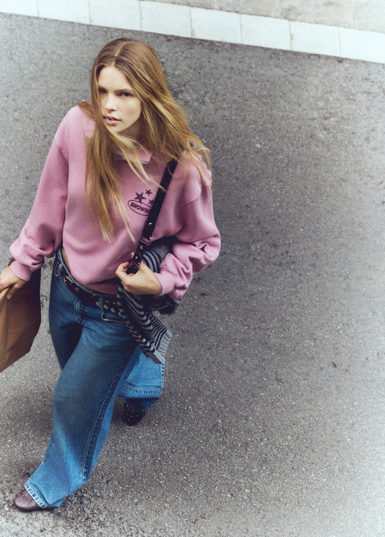 Sudadera cremallera print