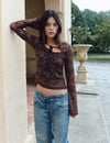 Cropped lace T-shirt
