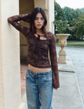 Cropped lace T-shirt