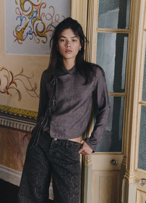 Rechte broek met dierenprint