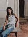 Jacquard top with fringe