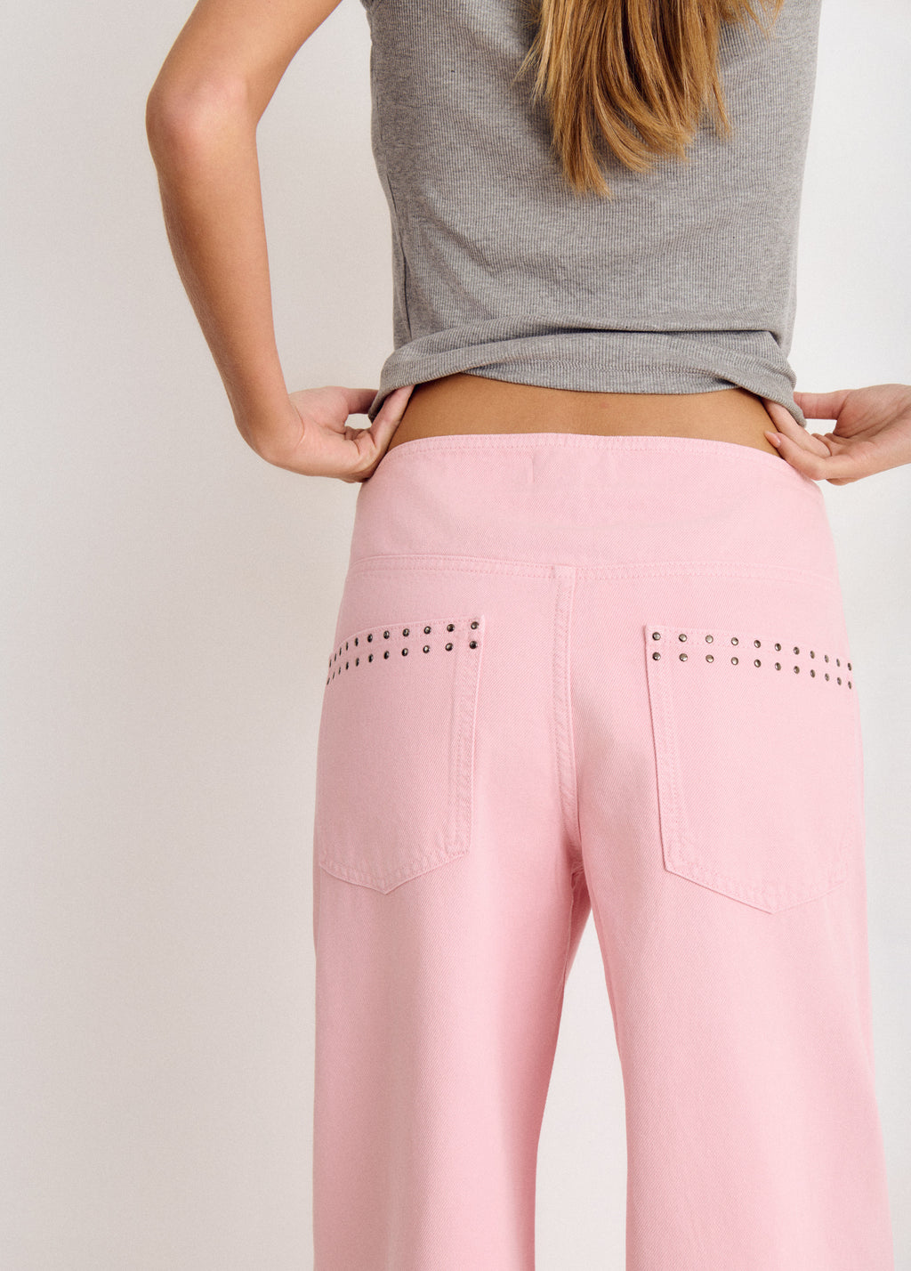 Studded waist pants