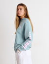 Washed oversized sweatshirt with patch
