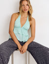 Ruffled strap top