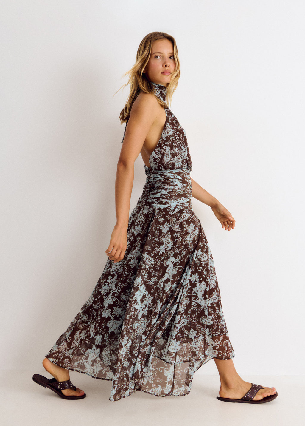 Long printed dress