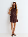 Robe halter à sequins