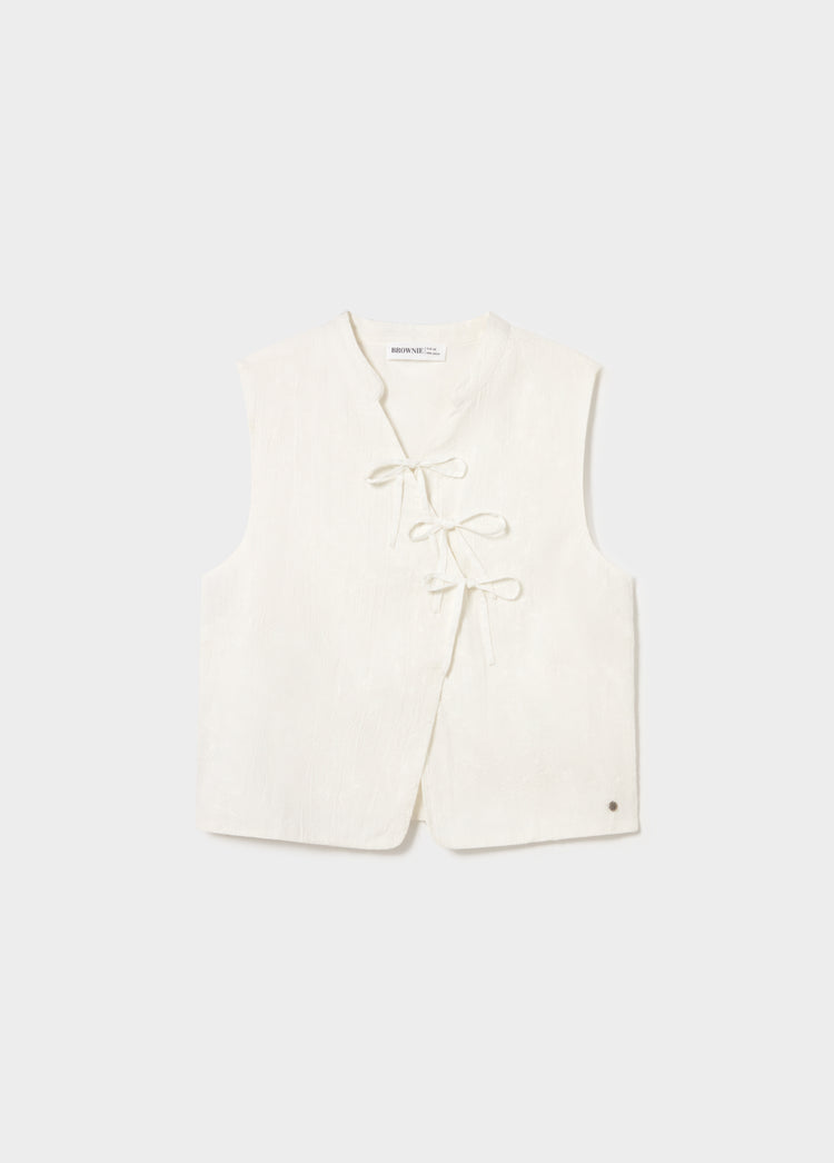 Gilet brodé nœuds