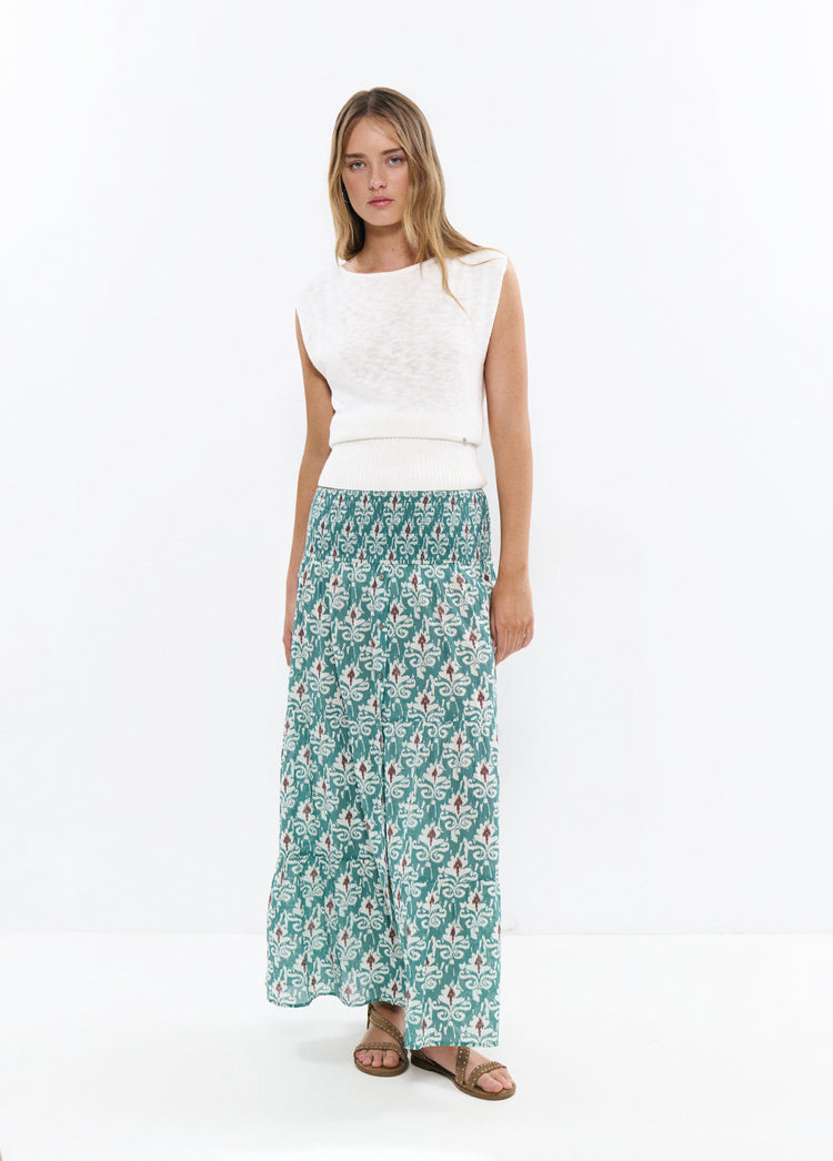 Falda larga smock