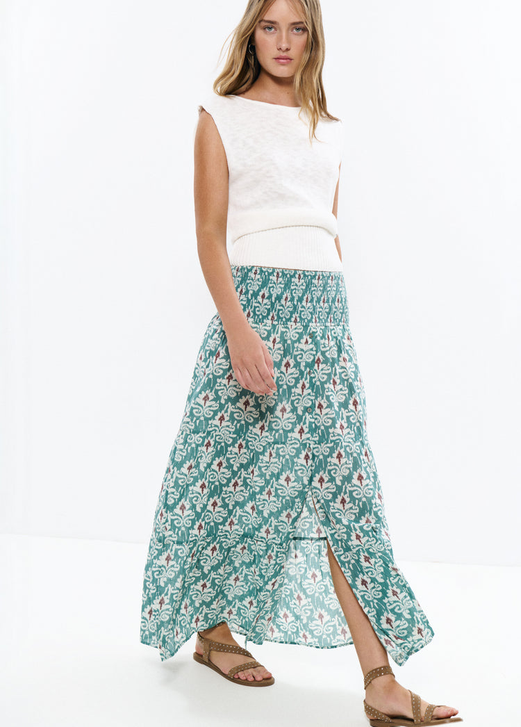 Falda larga smock