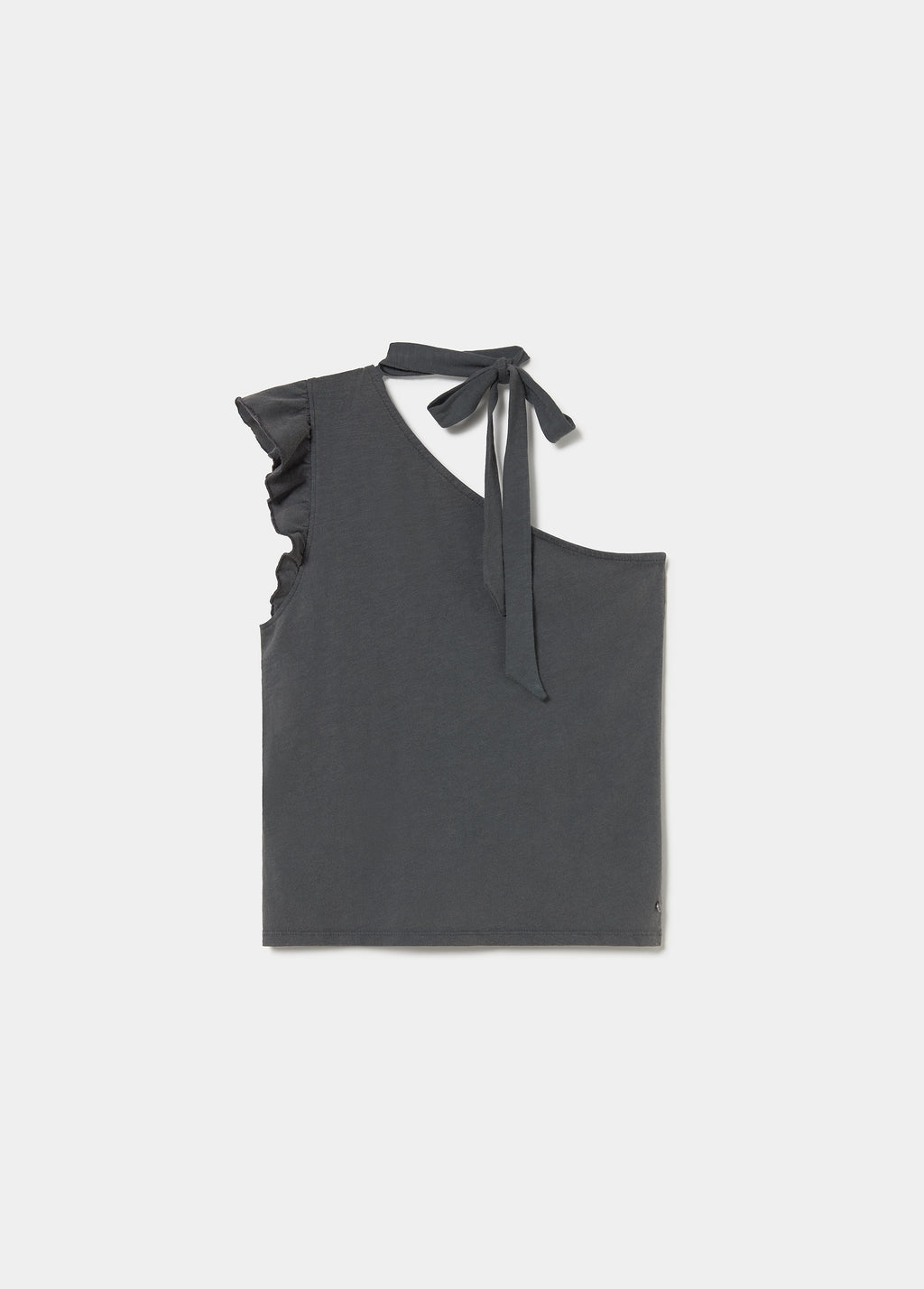 Asymmetrical ruffle t-shirt