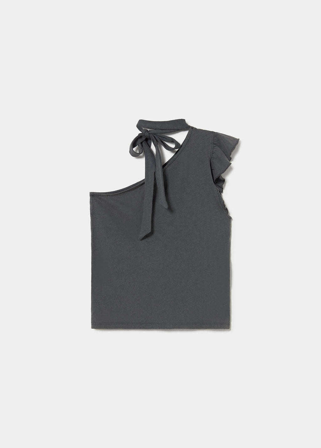 Asymmetrical ruffle t-shirt