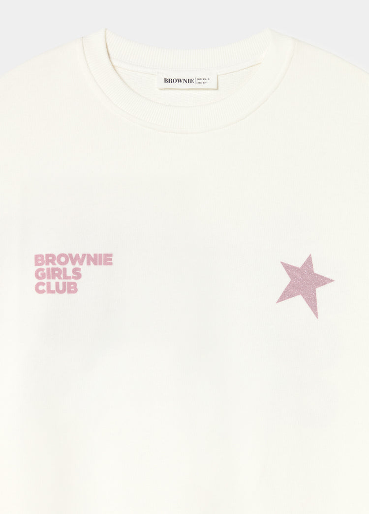 Sudadera print glitter estrella