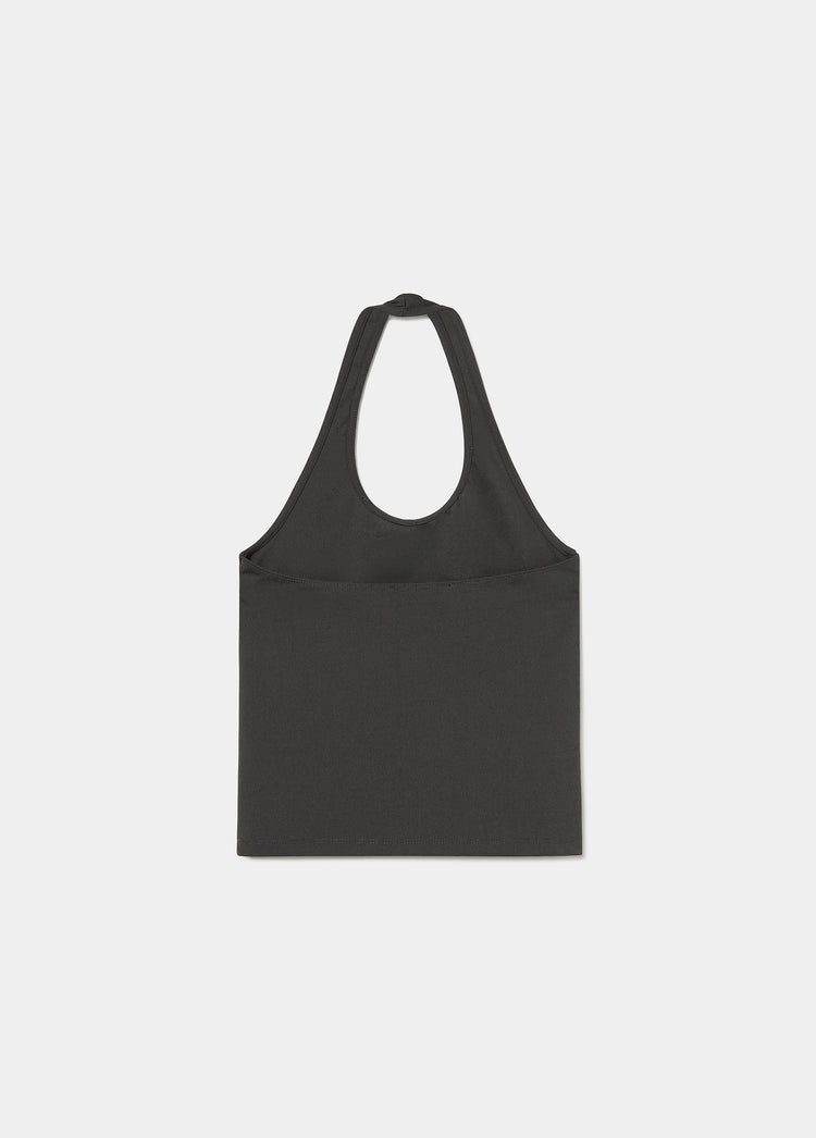 Halter top with buttons