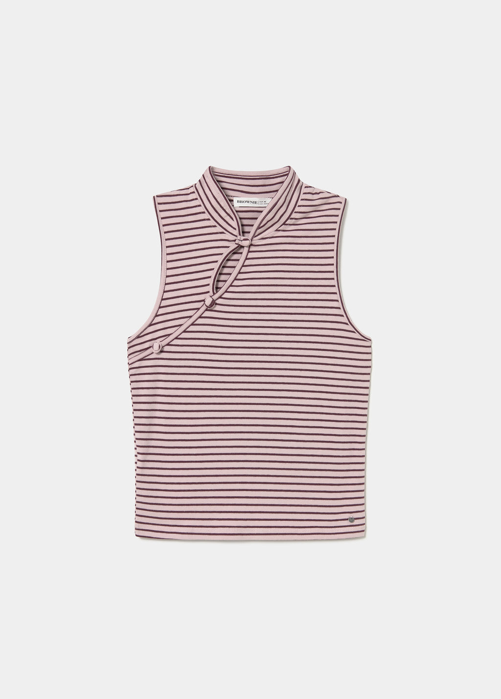 Camiseta raya tejida cuello abotonado