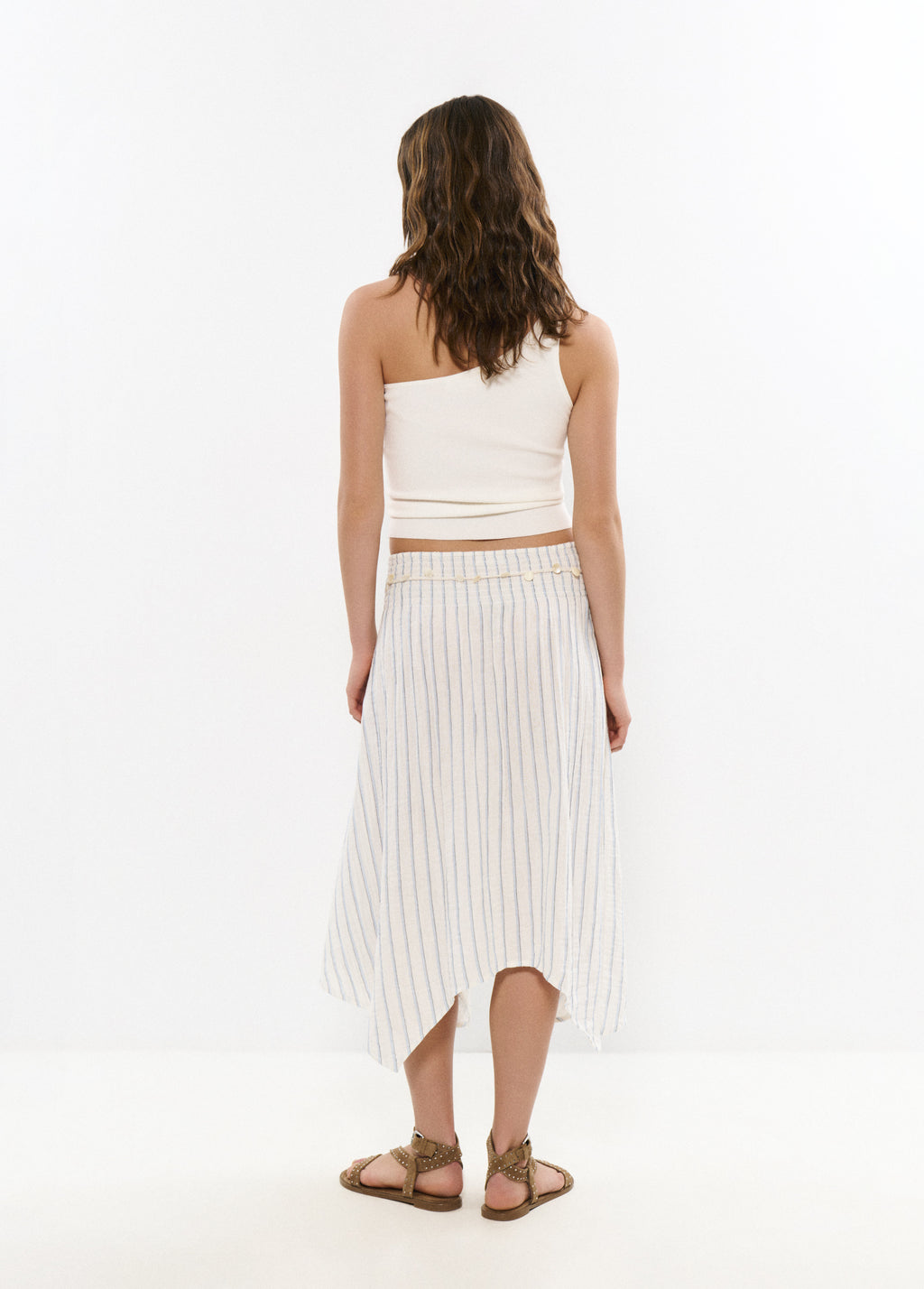 Midi striped skirt