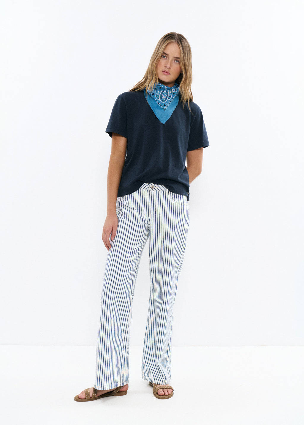 Relaxed striped pants