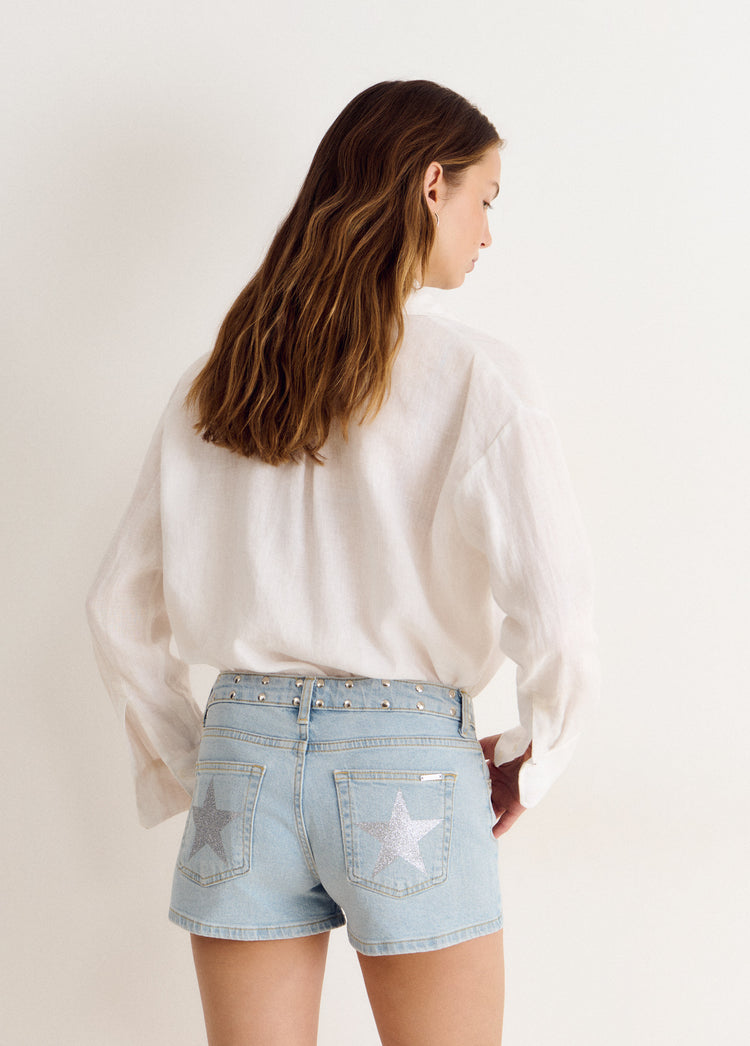 Glitter stud shorts