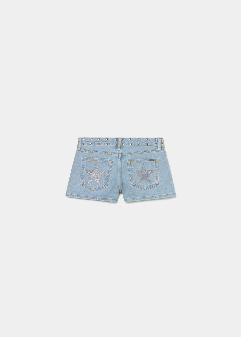 Short con borchie glitterate