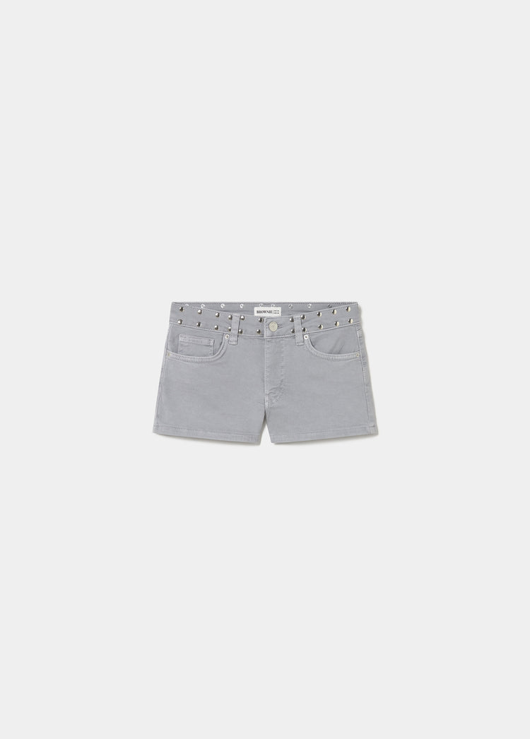 Five-pocket shorts with glitter studs