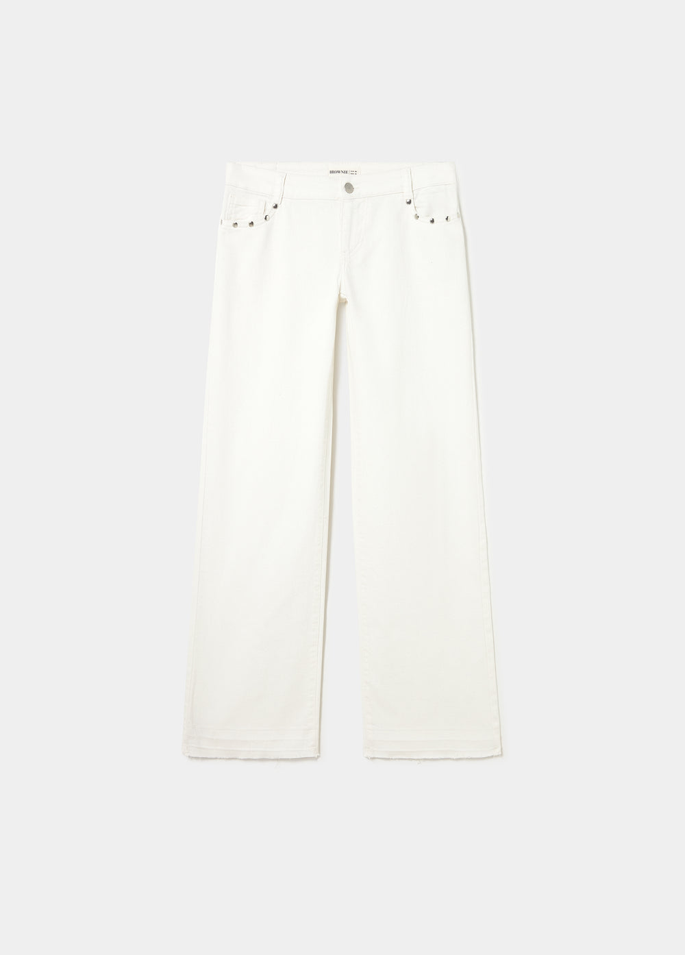 Lage taille broek met glittersterren en studs