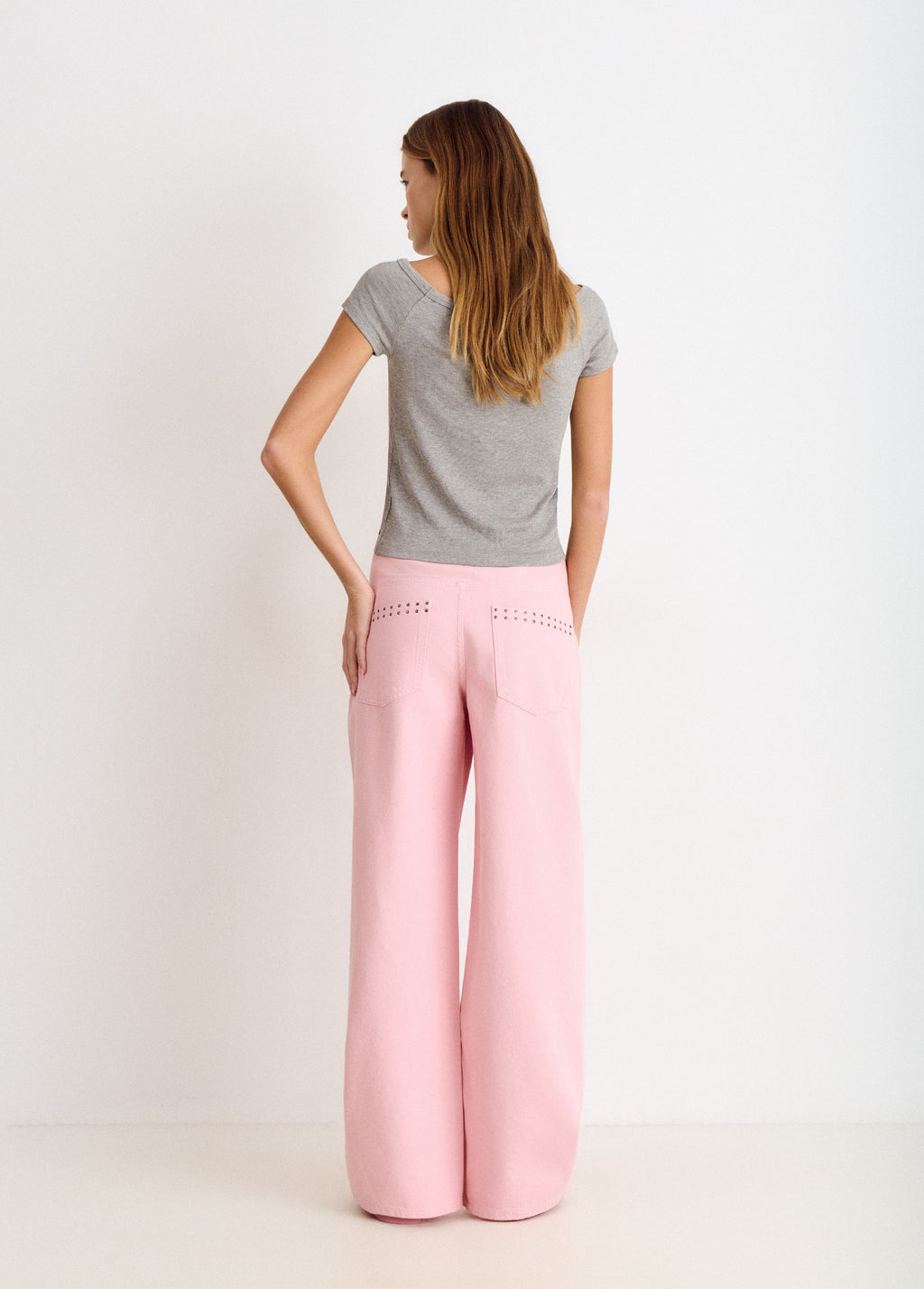 Studded waist pants
